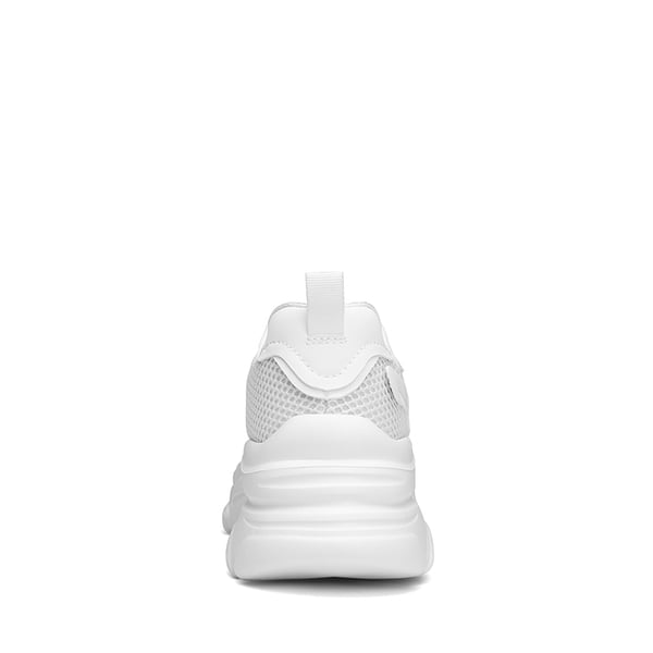 [Jaxon] Platform Lace Up Fashion Sneakers - WHITE - 4