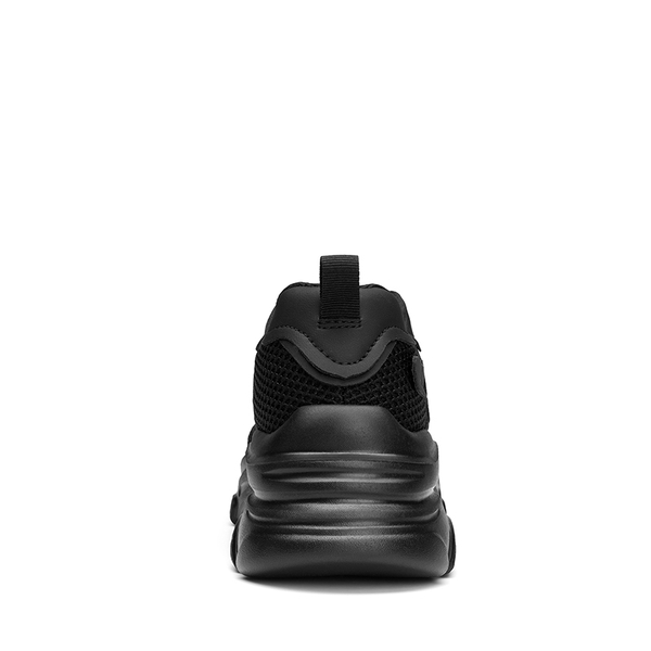 [Jaxon] Platform Lace Up Fashion Sneakers - BLACK - 4