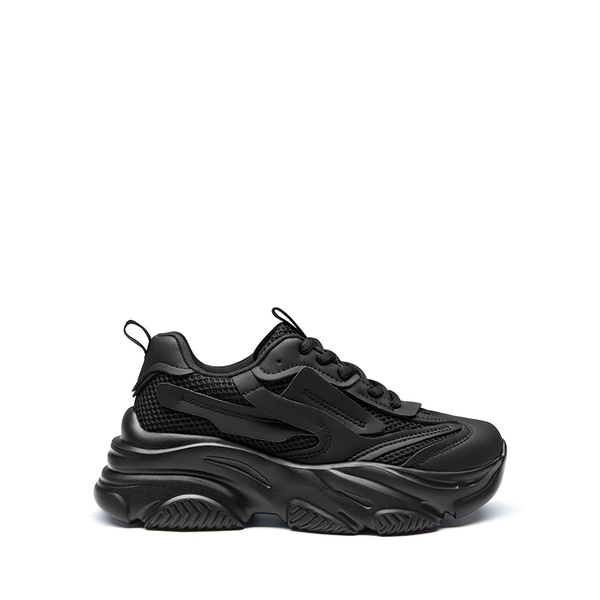 [Jaxon] Platform Lace Up Fashion Sneakers - BLACK - 3