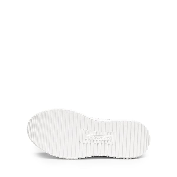 [Arch] Tweed-Effect Platform Fashion Sneakers - WHITE-RHINESTONE - 6