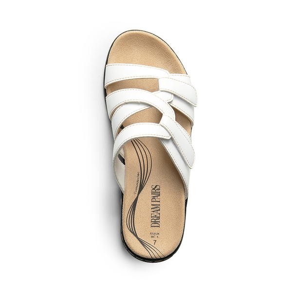Arch Support Casual Slide Sandals - WHITE - 4