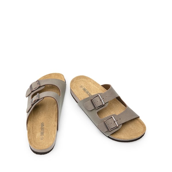 Lightweight Cushioned Slide Sandals - BROWN - 2
