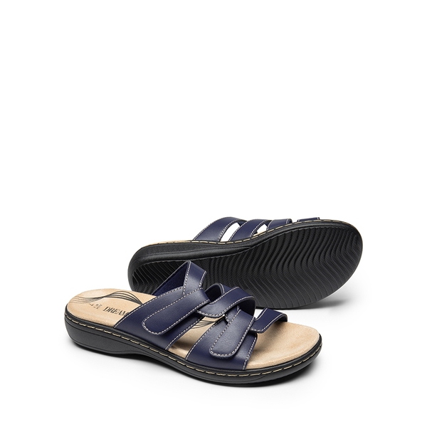 Arch Support Casual Slide Sandals - NAVY - 5