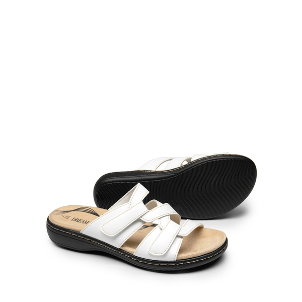Arch Support Casual Slide Sandals - WHITE - 5
