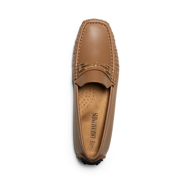 Flexible Casual Penny Loafers - TAN - 5