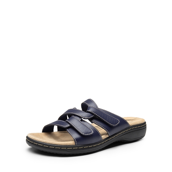 Arch Support Casual Slide Sandals - NAVY -  0