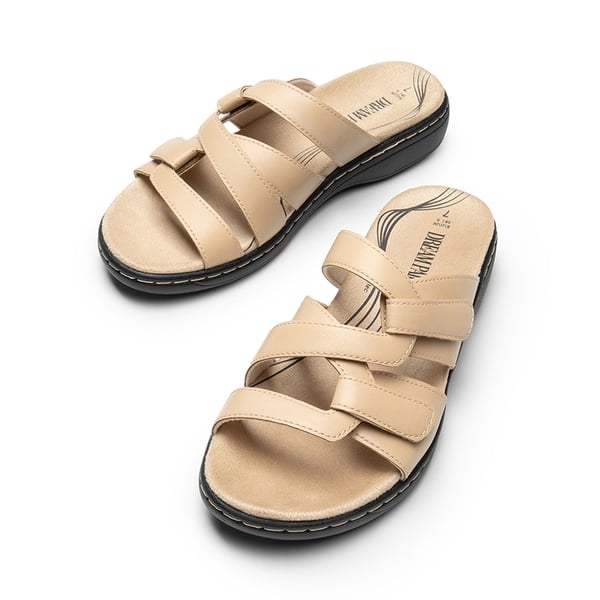 Arch Support Casual Slide Sandals - NUDE - 6