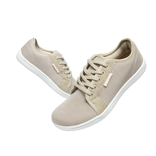 RY Lightweight Wide Toe Box Walking Sneakers - BEIGE - 3