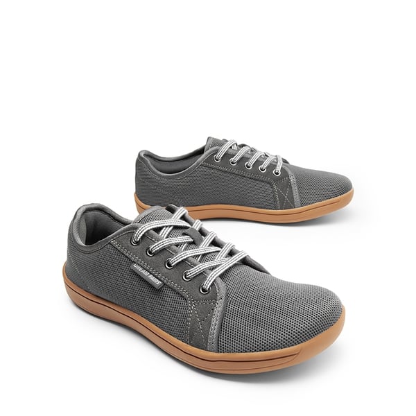 RY Lightweight Wide Toe Box Walking Sneakers - GREY BROWN - 5
