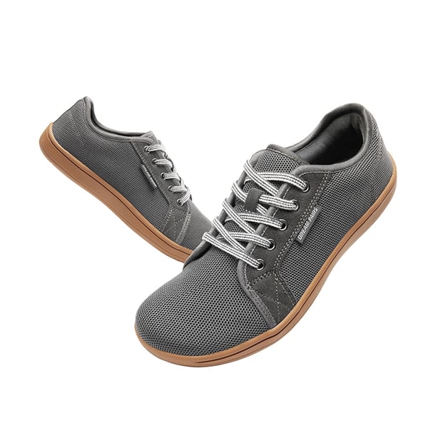 RY Lightweight Wide Toe Box Walking Sneakers - GREY BROWN - 3