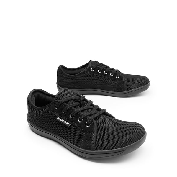 RY Lightweight Wide Toe Box Walking Sneakers - ALL BLACK - 5