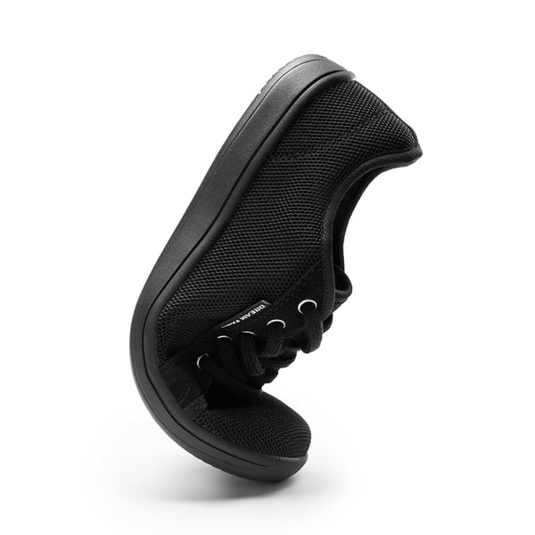 RY Lightweight Wide Toe Box Walking Sneakers - ALL BLACK - 4
