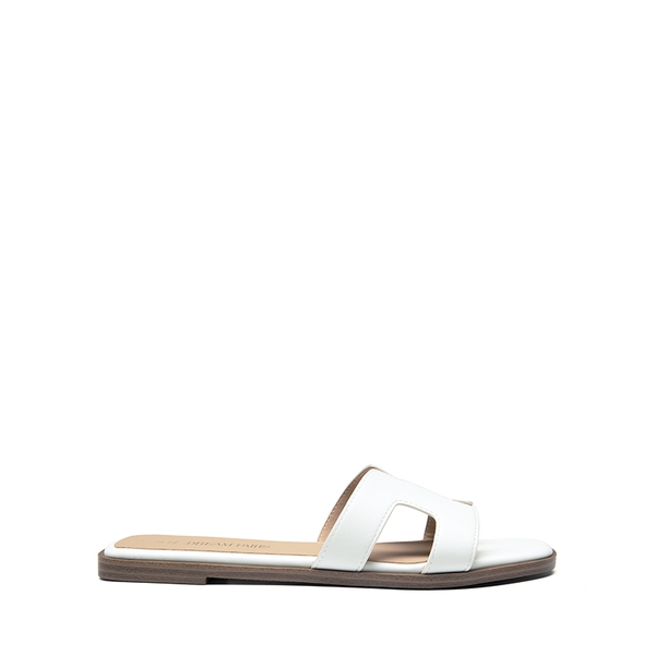 Cut-out Strap Light Sole Slide Sandals - WHITE - 3