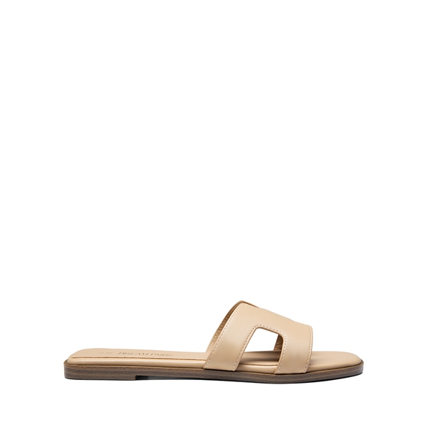 Cut-out Strap Light Sole Slide Sandals - NUDE - 3