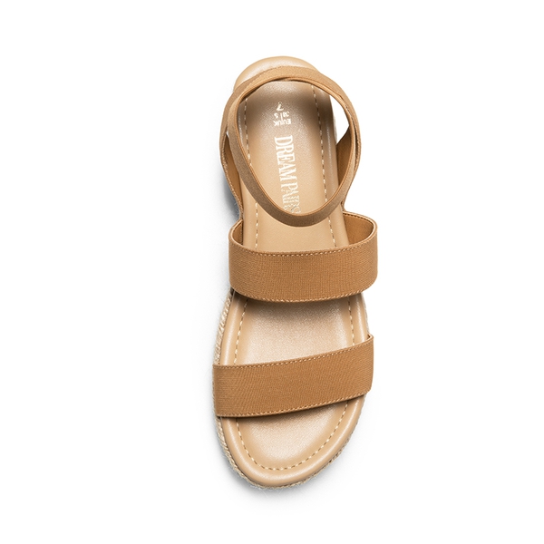 Espadrille Stretchy Straps Sandals - CAMEL - 5