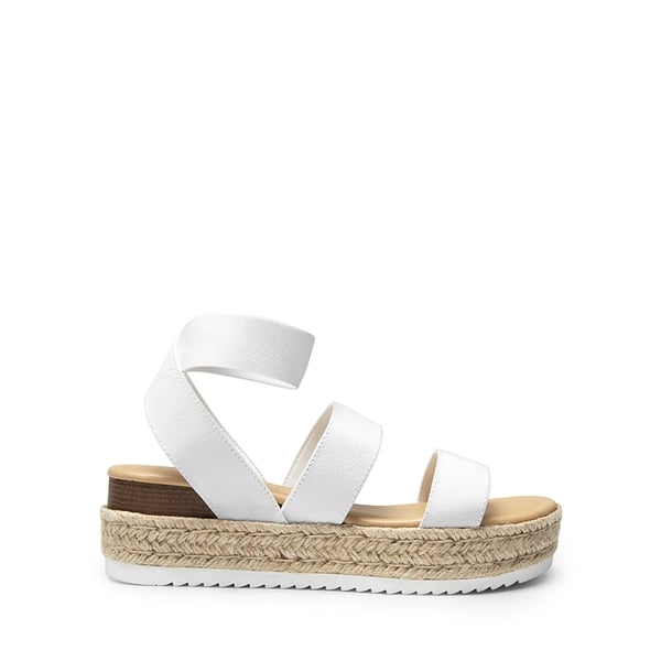 Espadrille Stretchy Straps Sandals - WHITE - 3