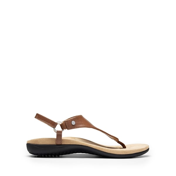 Arch Support Flat Thong Sandals - BROWN - 3