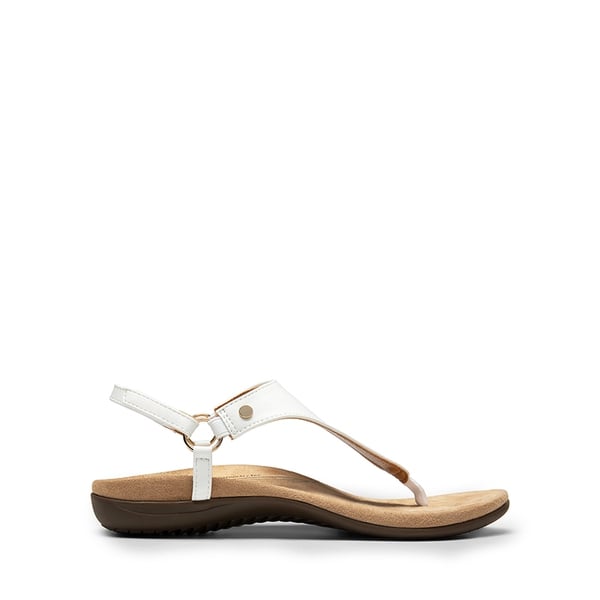 Arch Support Flat Thong Sandals - WHITE - 3