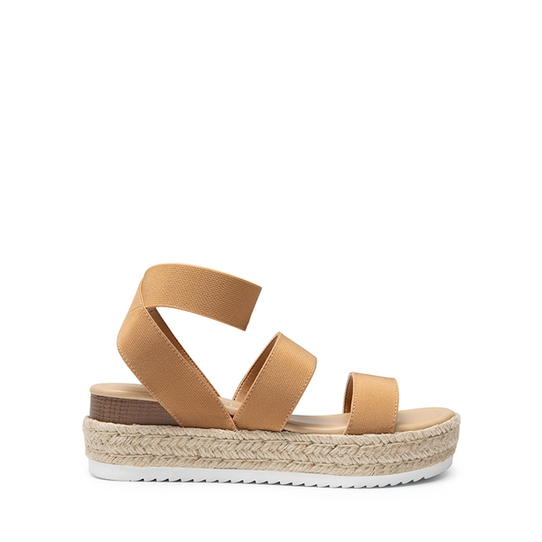 Espadrille Stretchy Straps Sandals - CAMEL - 3