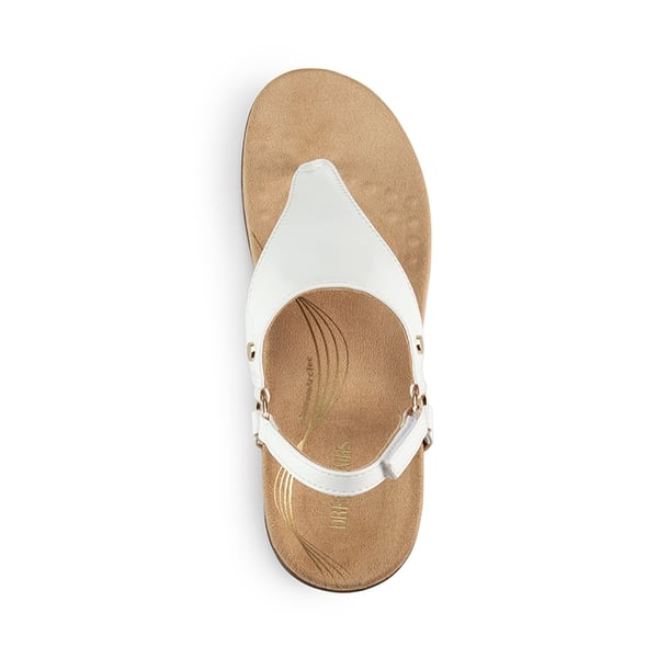 Arch Support Flat Thong Sandals - WHITE - 4