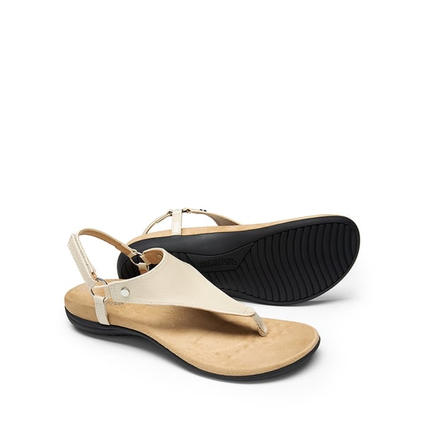 Arch Support Flat Thong Sandals - NUDE - 5