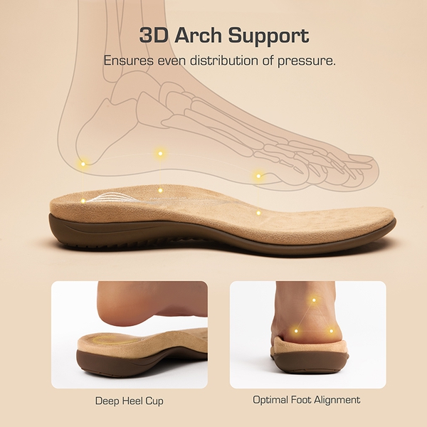 Arch Support Flat Thong Sandals - NUDE - 7