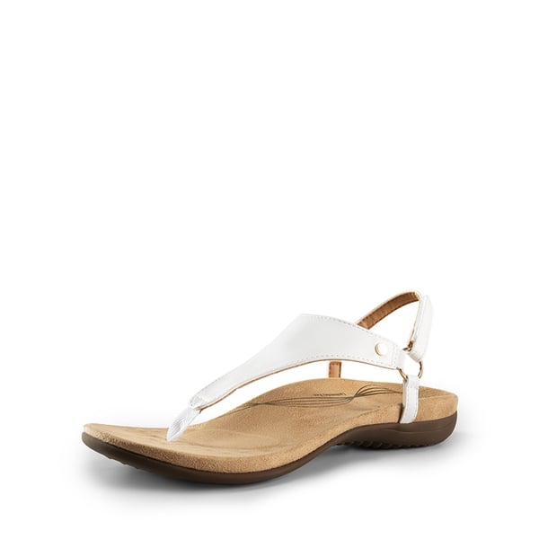 Arch Support Flat Thong Sandals - WHITE -  0