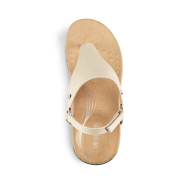 Arch Support Flat Thong Sandals - NUDE - 4