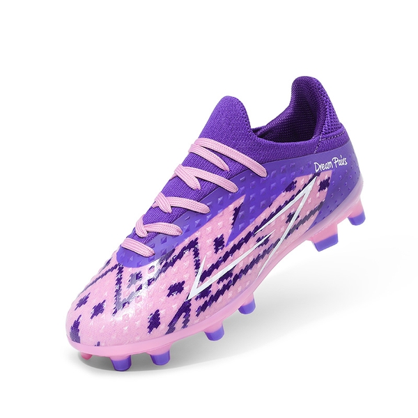 Boys' & Girls' Firm Groud Youth Soccer Cleats  - PINK PURPLE -  0