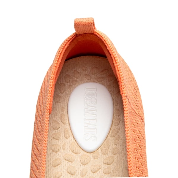 Machine Washable Arch Support Knit Flats - ORANGE-ECO - 2