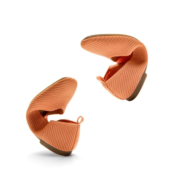 Machine Washable Arch Support Knit Flats - ORANGE-ECO - 7