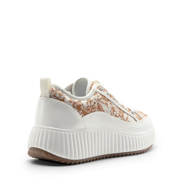[Sky] Comfortable Platform Fashion Sneakers - BROWN/BEIGE/WHITE - 5