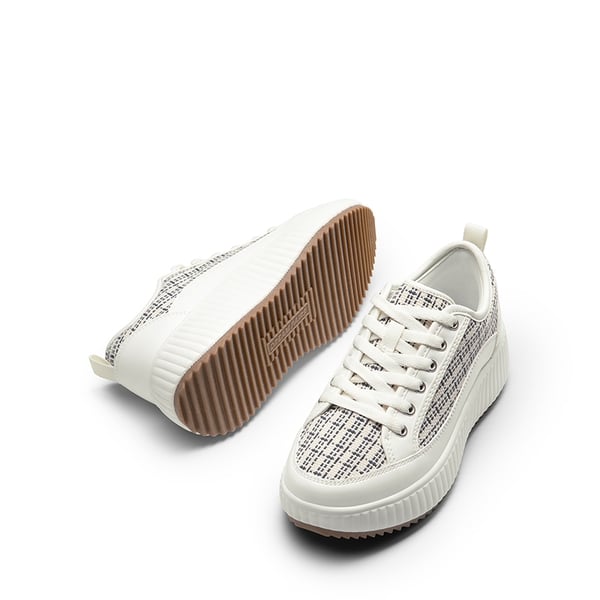 [Sky] Comfortable Platform Fashion Sneakers - BLUE STRIPE/WHITE - 6