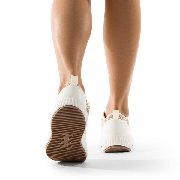 [Sky] Comfortable Platform Fashion Sneakers - BROWN/BEIGE/WHITE - 3