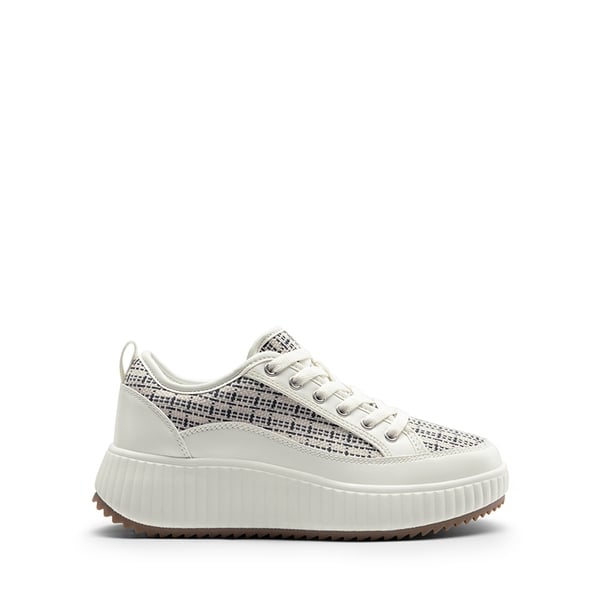 [Sky] Comfortable Platform Fashion Sneakers - BLUE STRIPE/WHITE - 4