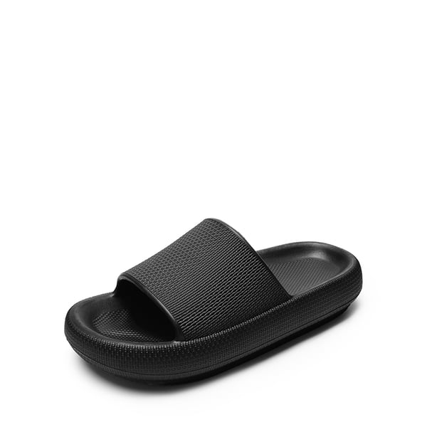 Lightweight Responsive Footbed Slippers - BLACK -  0