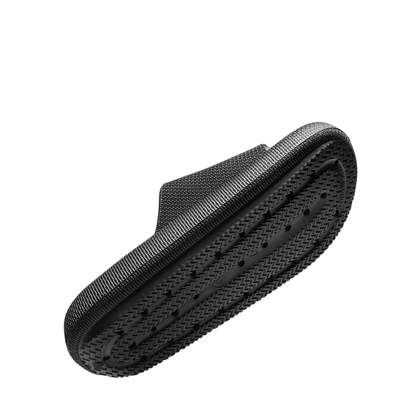 Lightweight Responsive Footbed Slippers - BLACK - 5