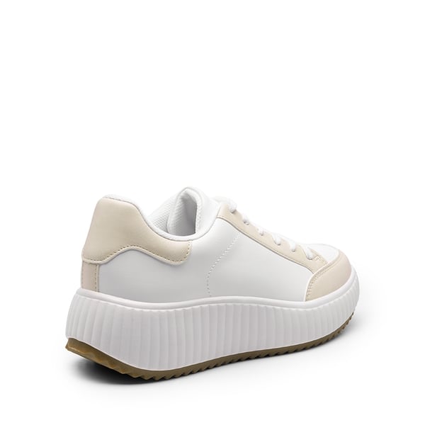 [Dee] Platform Fashion Sneakers - WHITE/APRICOT - 5