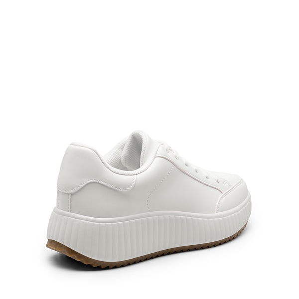 [Dee] Platform Fashion Sneakers - ALL WHITE-PU - 5