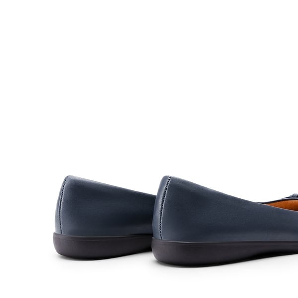 Comfortable Round-toe Flats - NAVY - 5