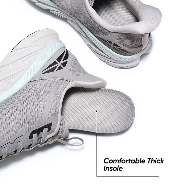 Grey non slip shoes top