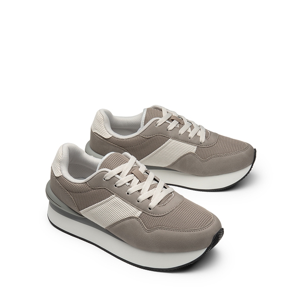 [Ray] Spliced Design Platform Fashion Sneakers - GREY - 7