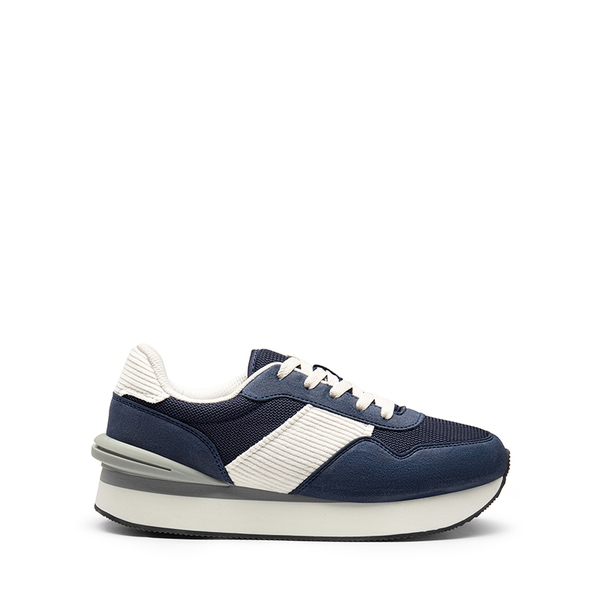 [Ray] Spliced Design Platform Fashion Sneakers - BLUE - 4