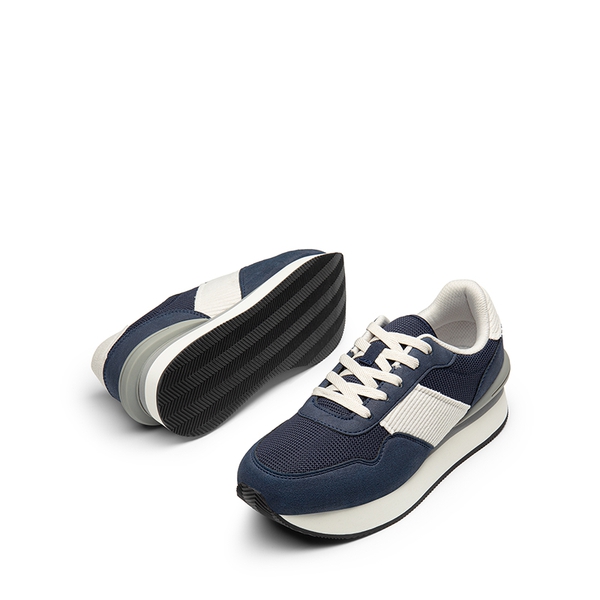 [Ray] Spliced Design Platform Fashion Sneakers - BLUE - 6