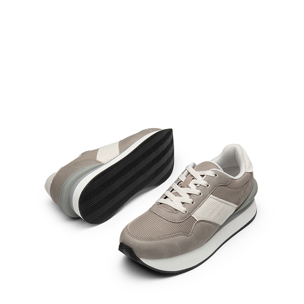 [Ray] Spliced Design Platform Fashion Sneakers - GREY - 6