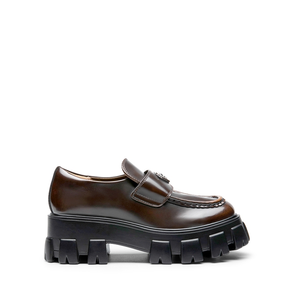 Lug Sole Chunky Platform Loafers  - BROWN - 3