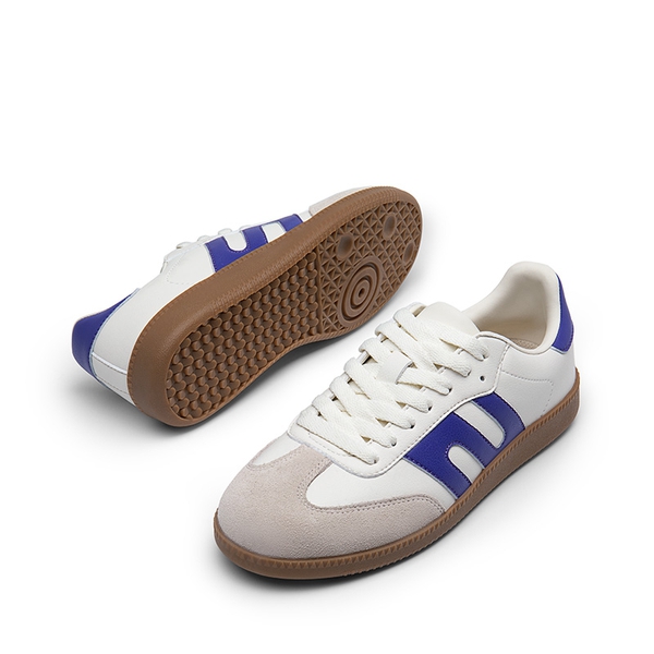 [Nia] Retro Faux Suede Toe Fashion Sneakers - WHITE PURPLE - 5