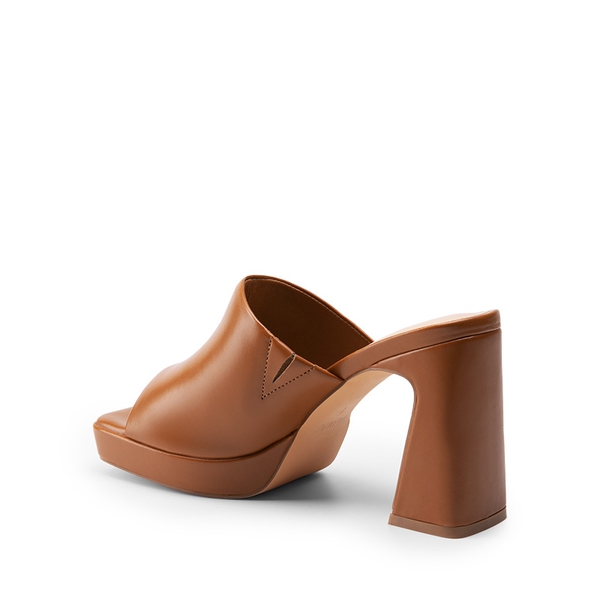 Square Toe Chunky Sandals - TAN - 4