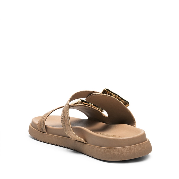 Arch Support Buckle Slide Sandals - CORK - 4