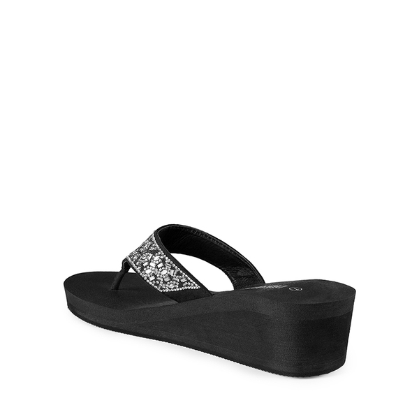 Platform Rhinestone Thong Sandals - WATER DROP - 2